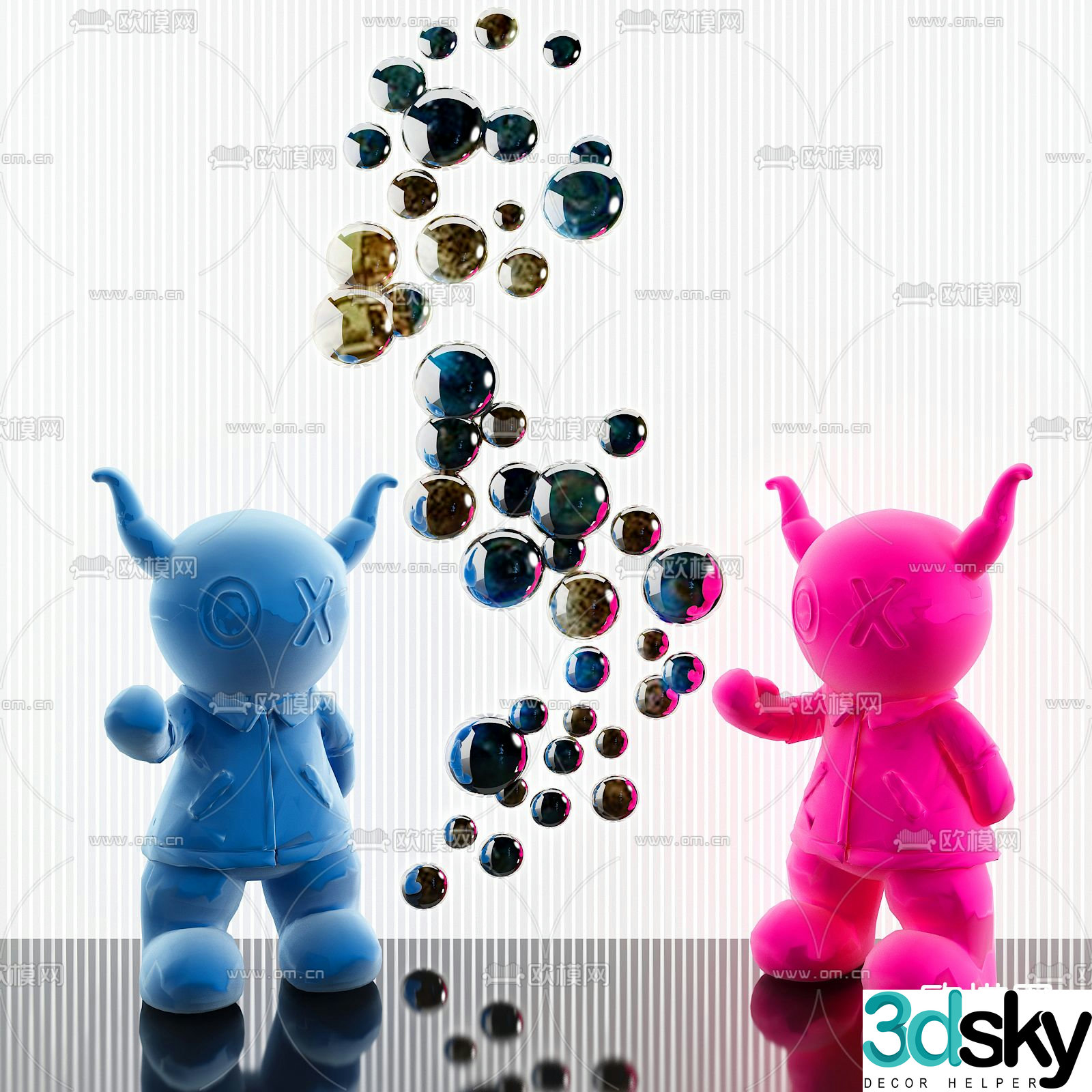Modern children’s doll toy 3d model