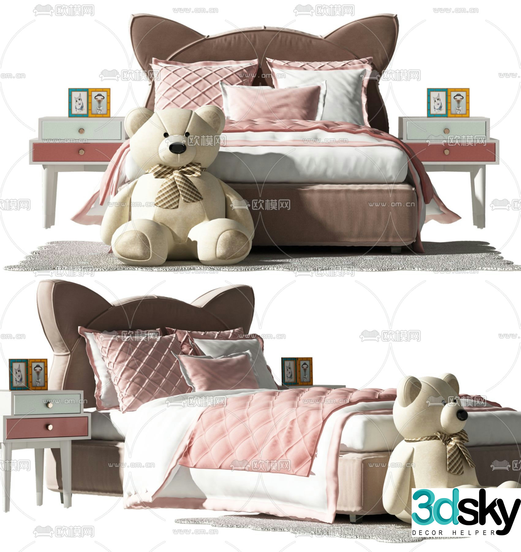 Modern children’s bed 3d model