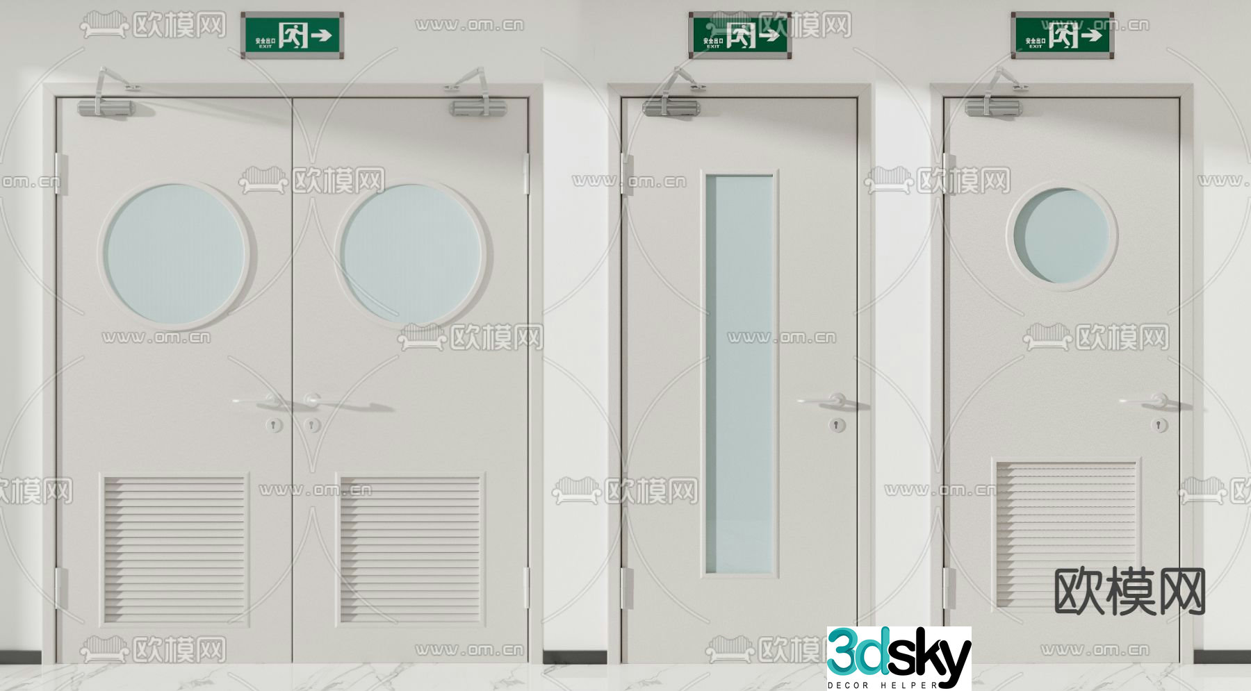 Modern fire door fire door 3d model