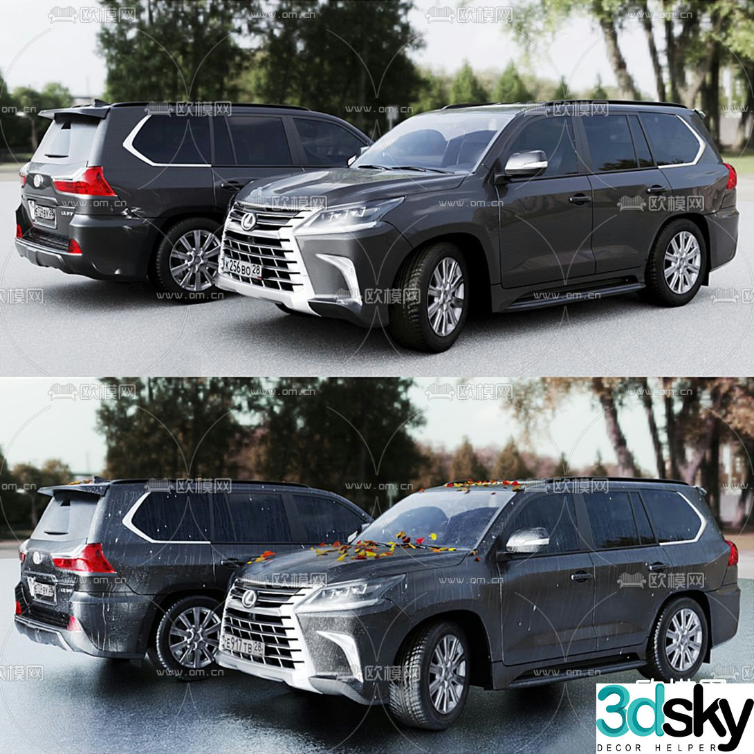 modern lexus car 3d model