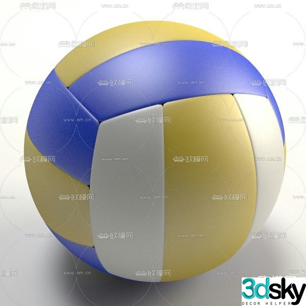 Modern volleyball free 3d model