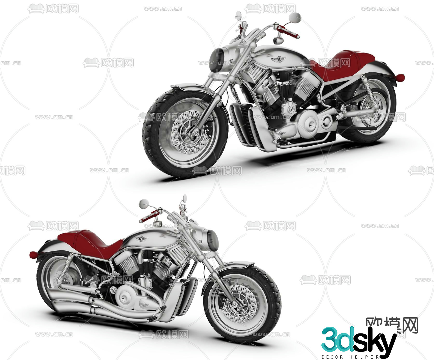 Modern motorcycle 3d model