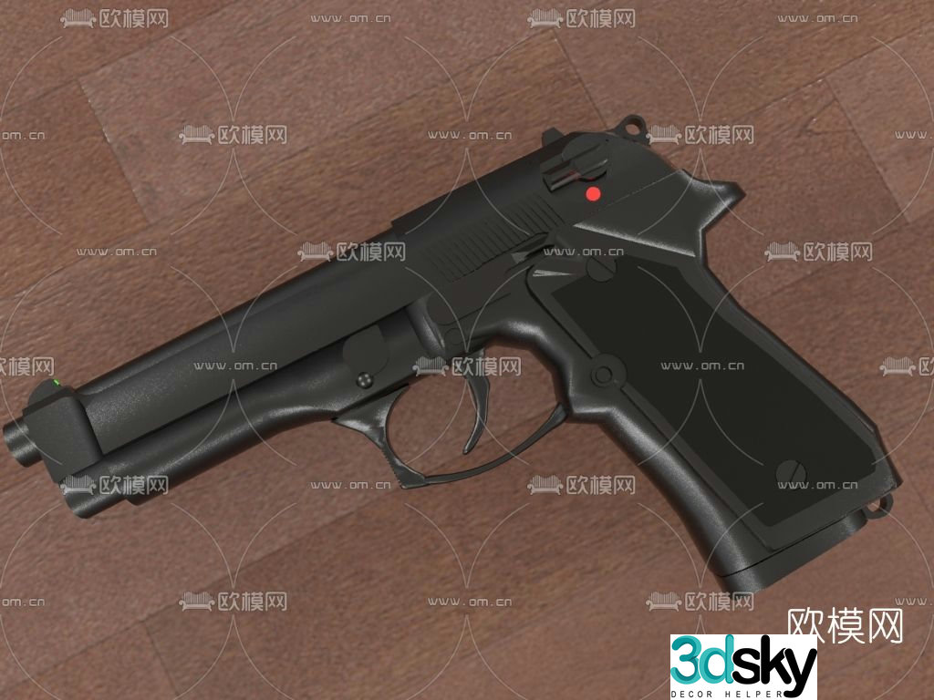 Modern pistol free 3d model
