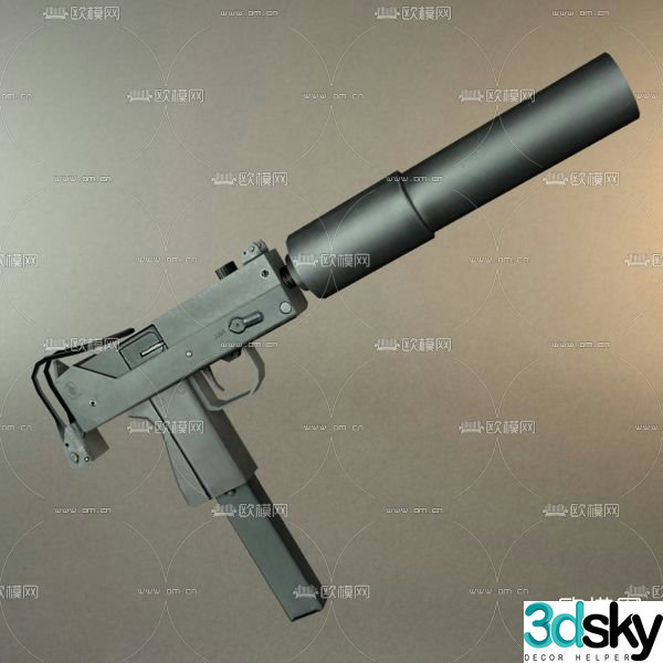 Modern MAC11 weapon free 3d model