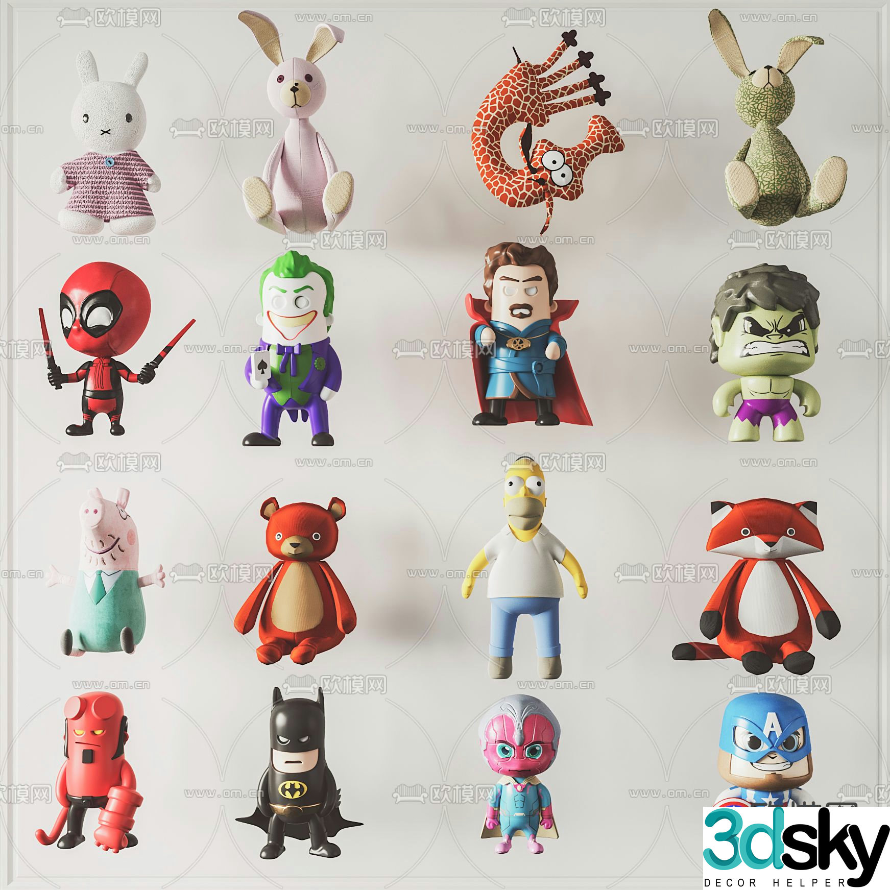 Modern cartoon doll children’s toy 3d model