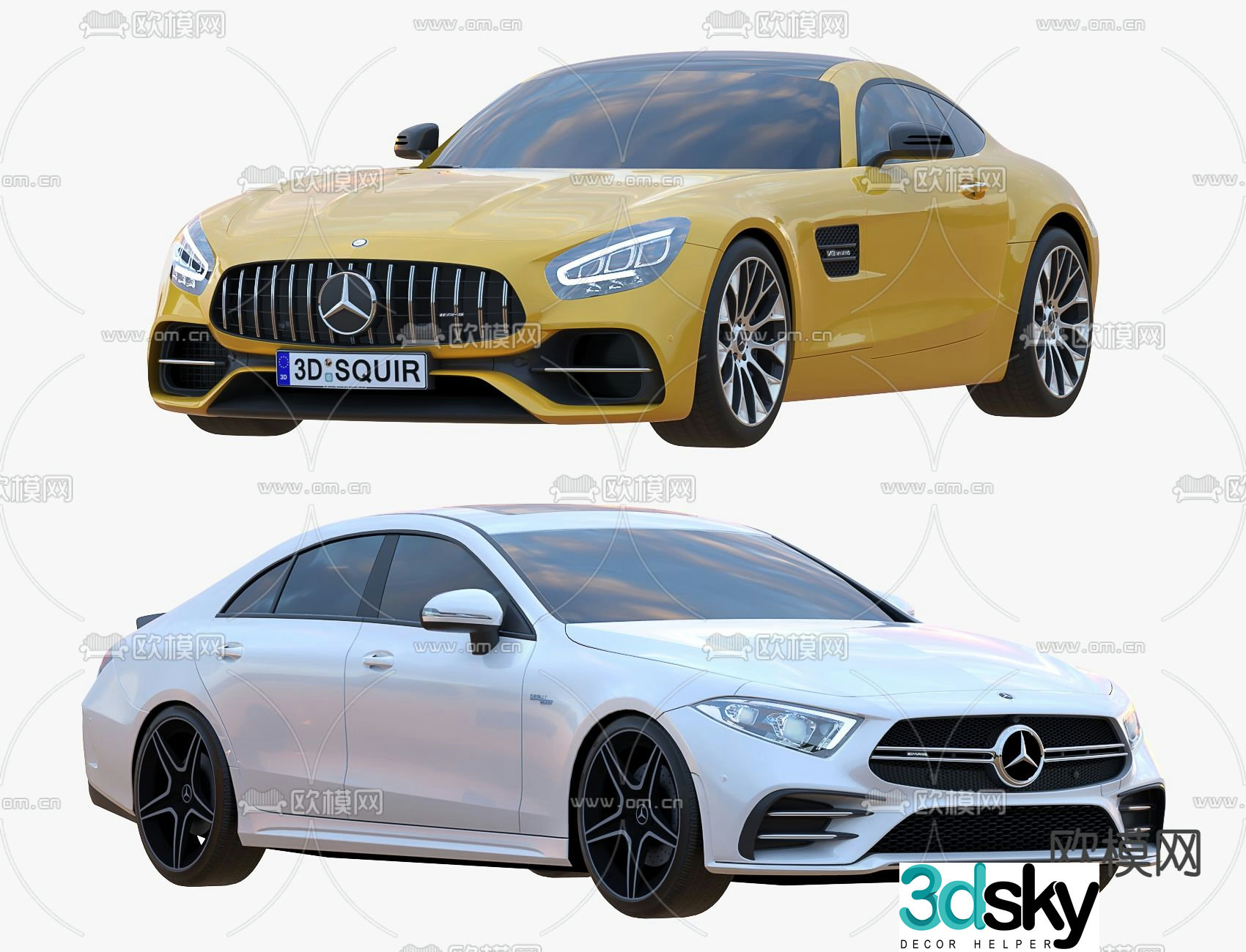 modern mercedes car 3d model