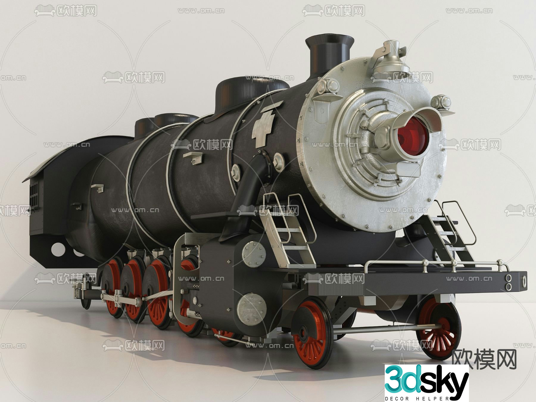 Modern train train train 3d model