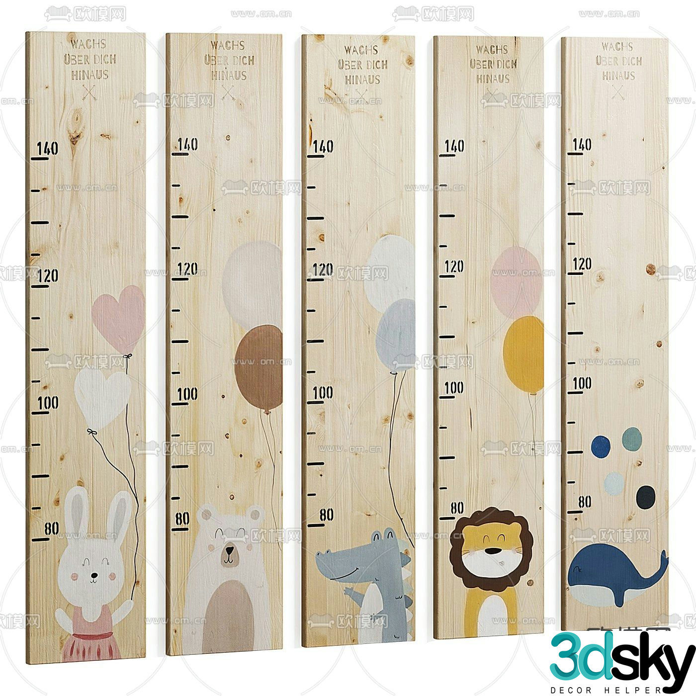 Modern children’s height measurer 3d model