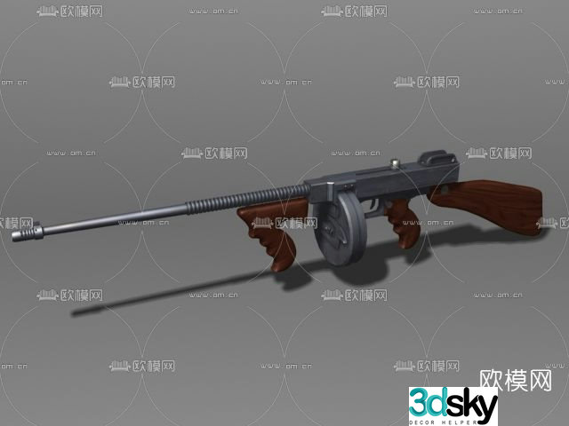 Modern submachine gun free 3d model