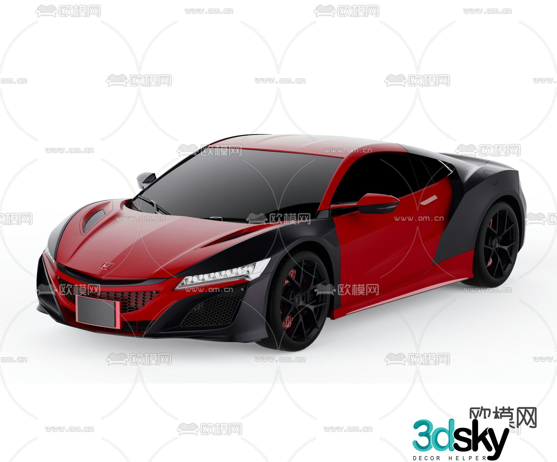modern car sports car 3d model