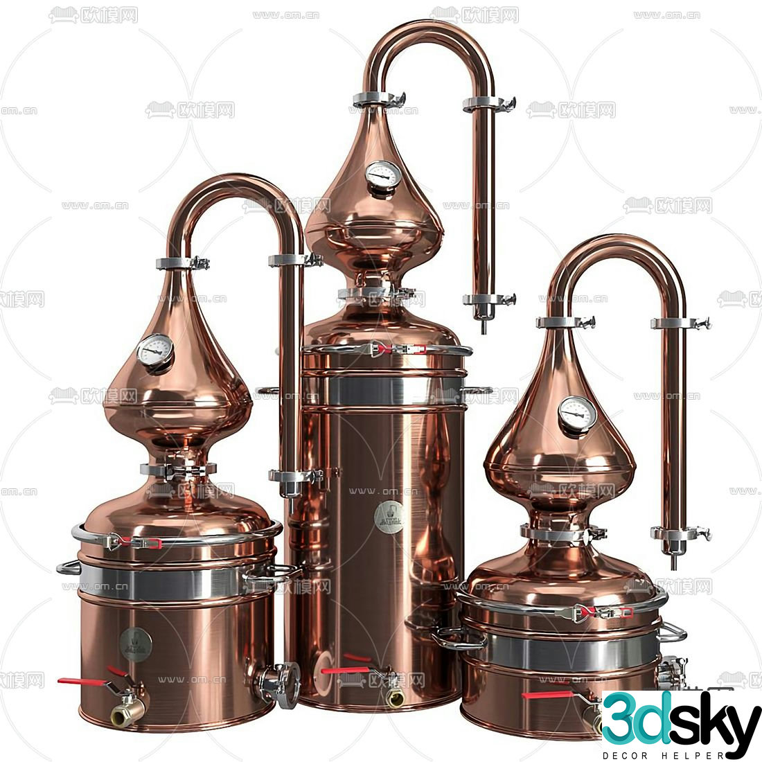 Modern beer and wine brewing machine 3d model