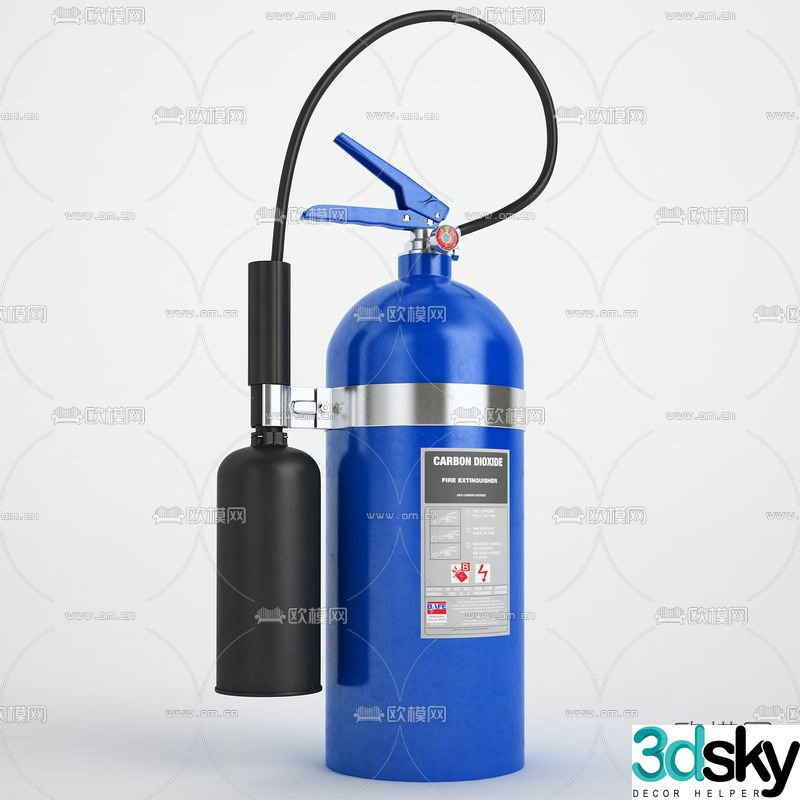 Modern fire extinguisher free 3d model