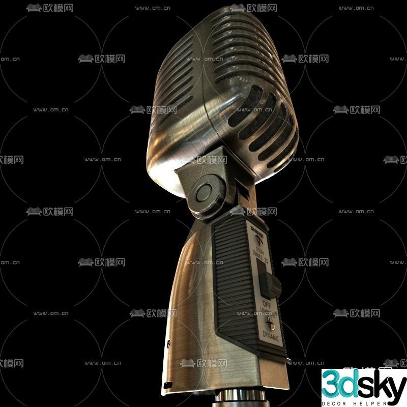 Modern microphone free 3d model