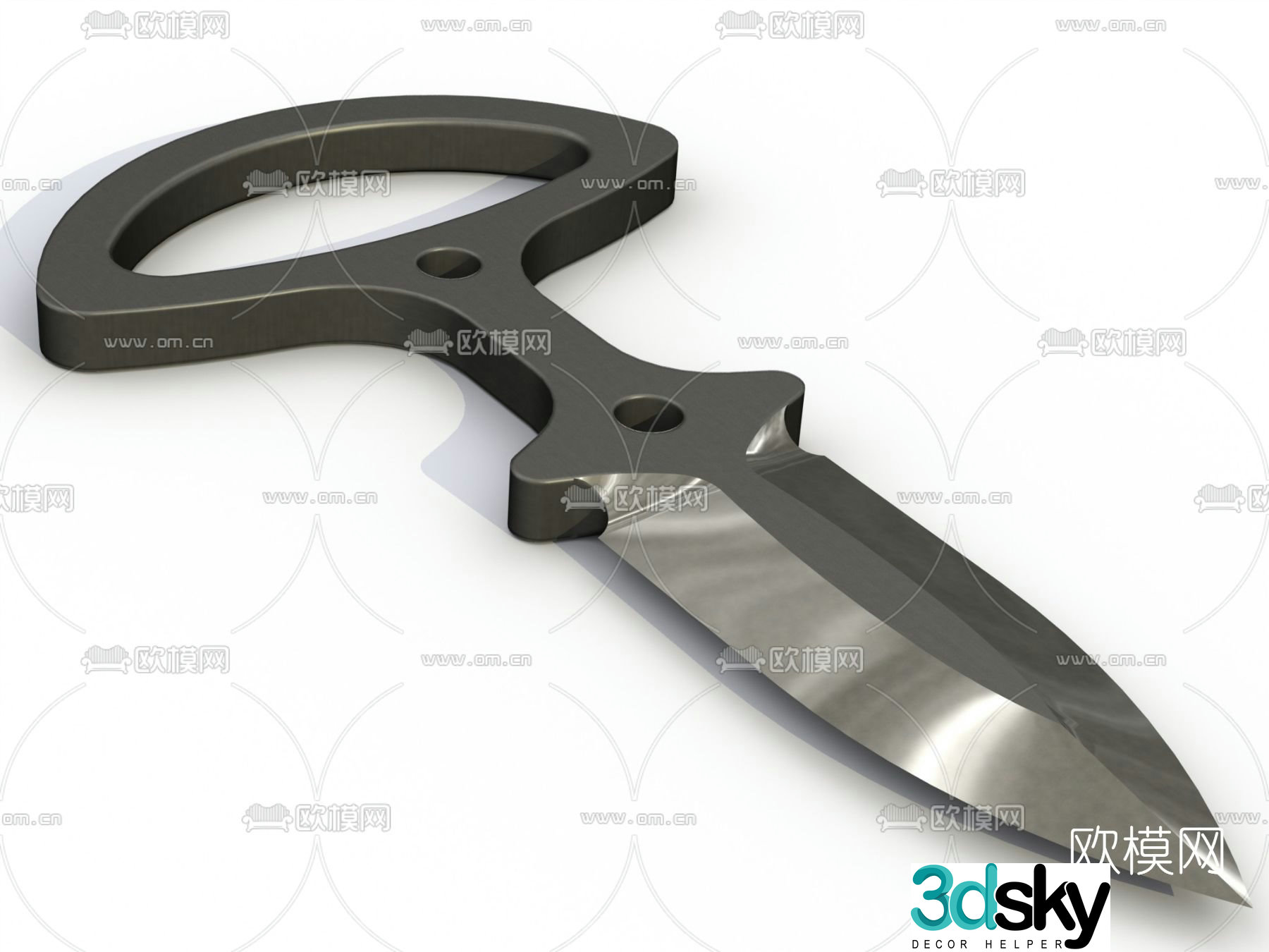 Modern Dagger Free 3d Model