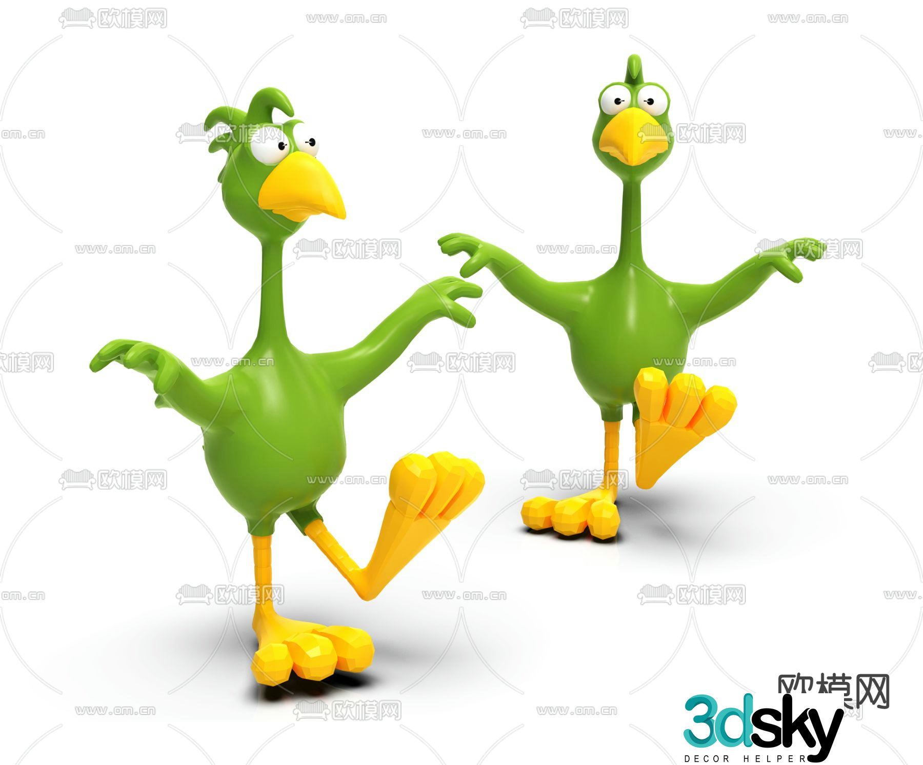 Modern cartoon doll toy 3d model