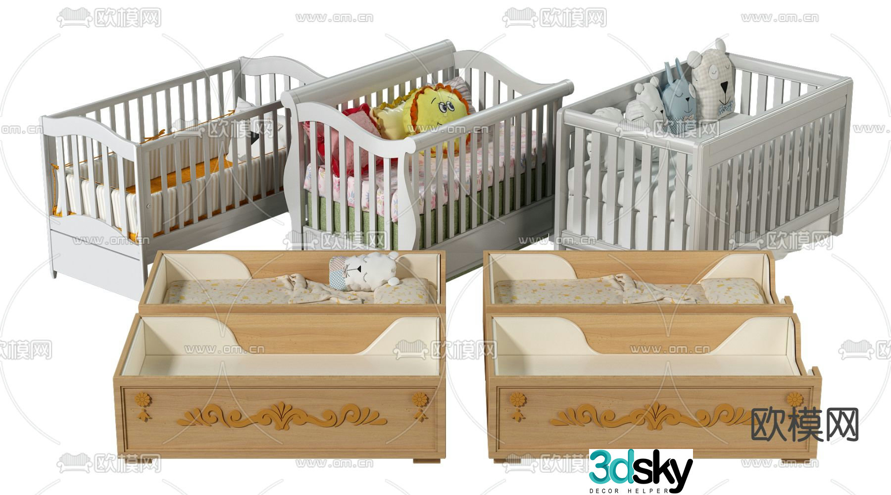 Nordic crib 3d model