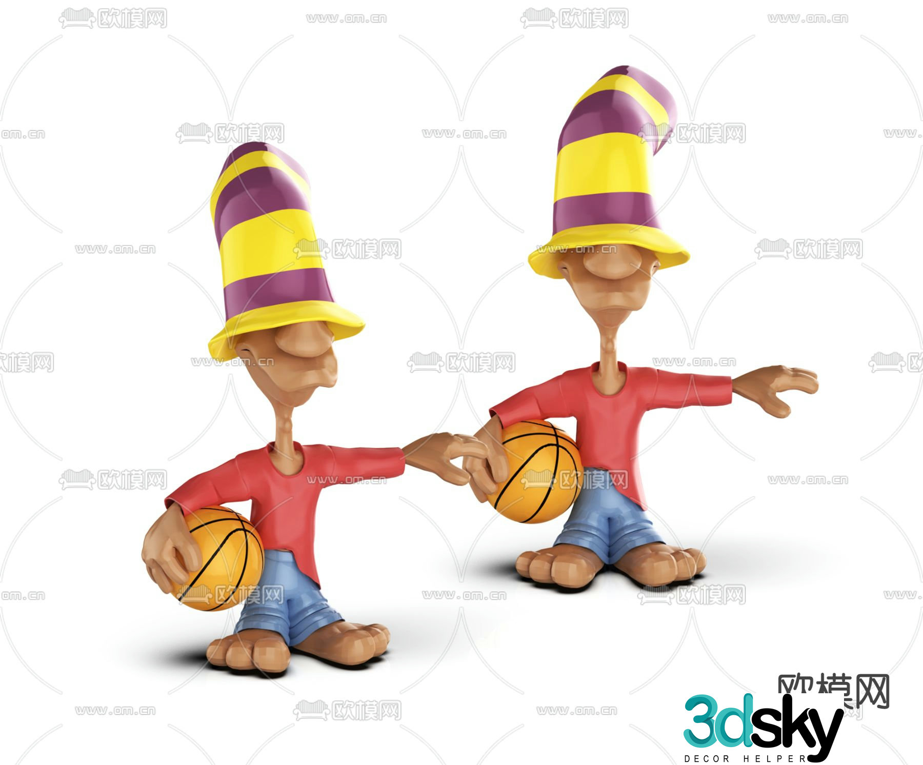 Modern cartoon character toy 3d model
