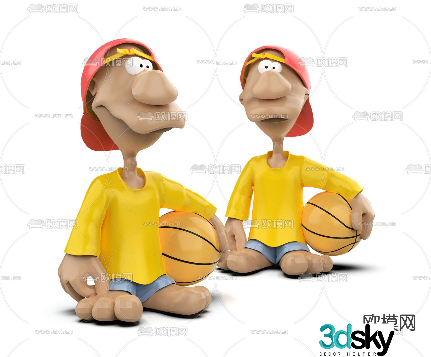 Modern cartoon character toy 3d model