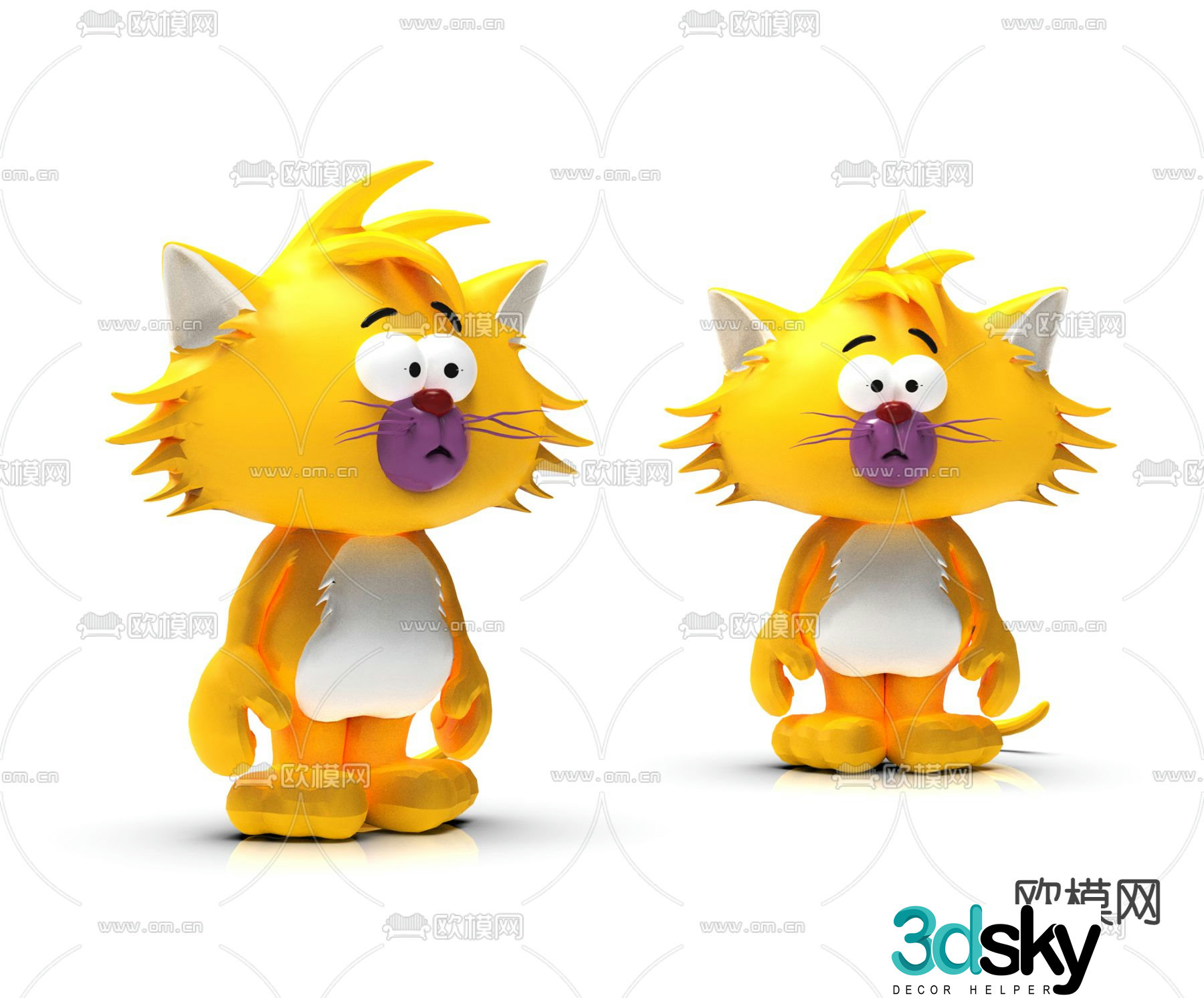 Modern cartoon doll toy 3d model