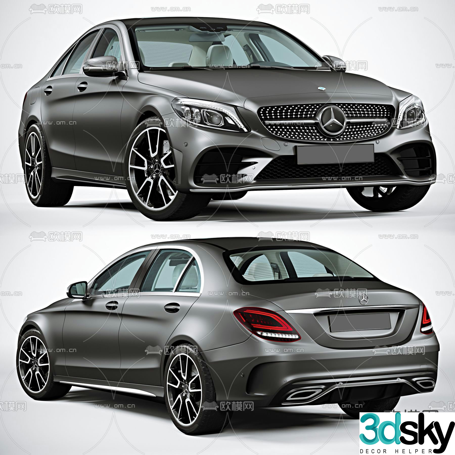 modern mercedes car 3d model