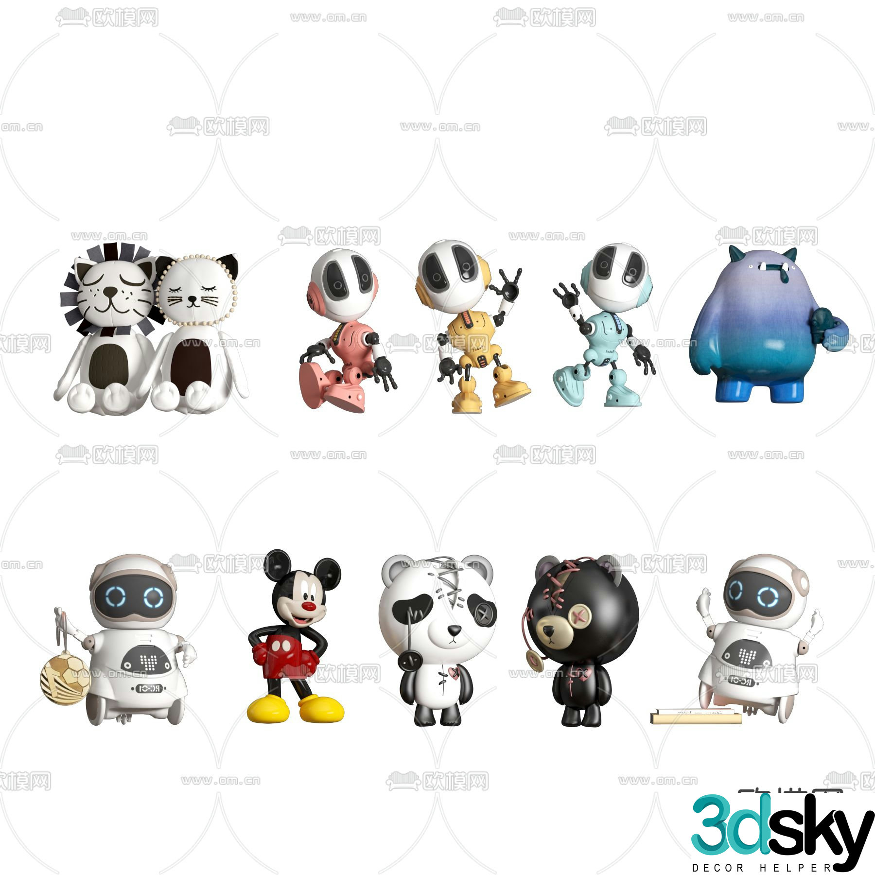 Modern children’s toy doll 3d model