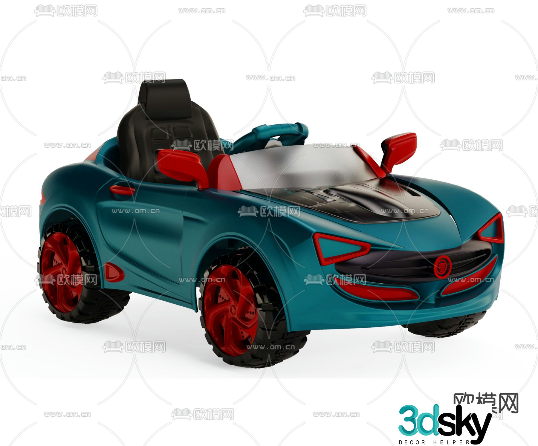 Modern children’s toy car 3d model
