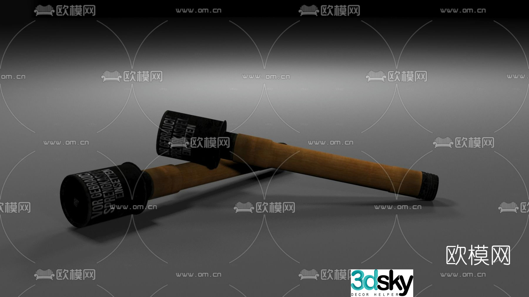 Modern grenade free 3d model