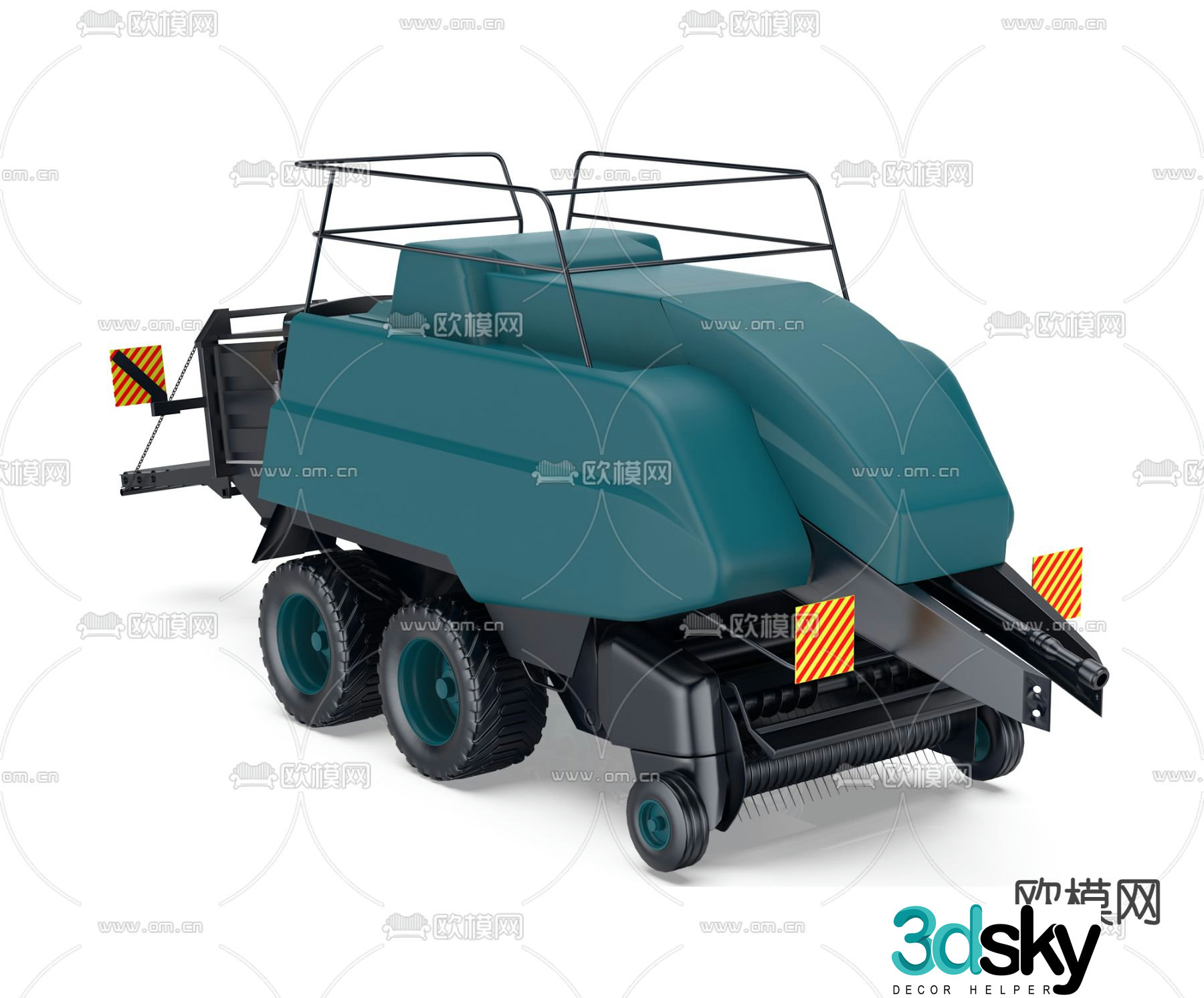 Modern agricultural harvester 3d model