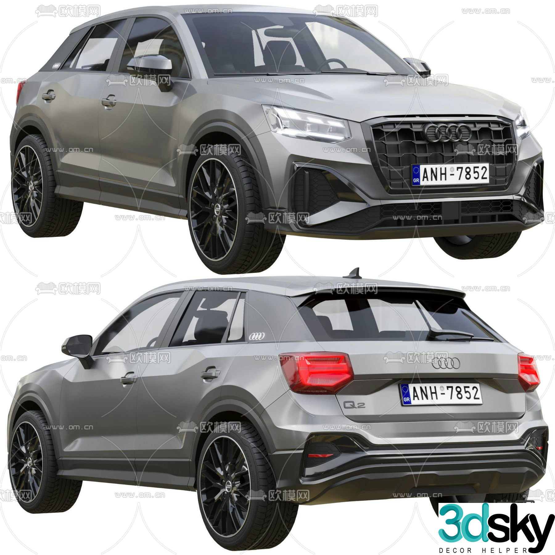 modern audi car 3d model