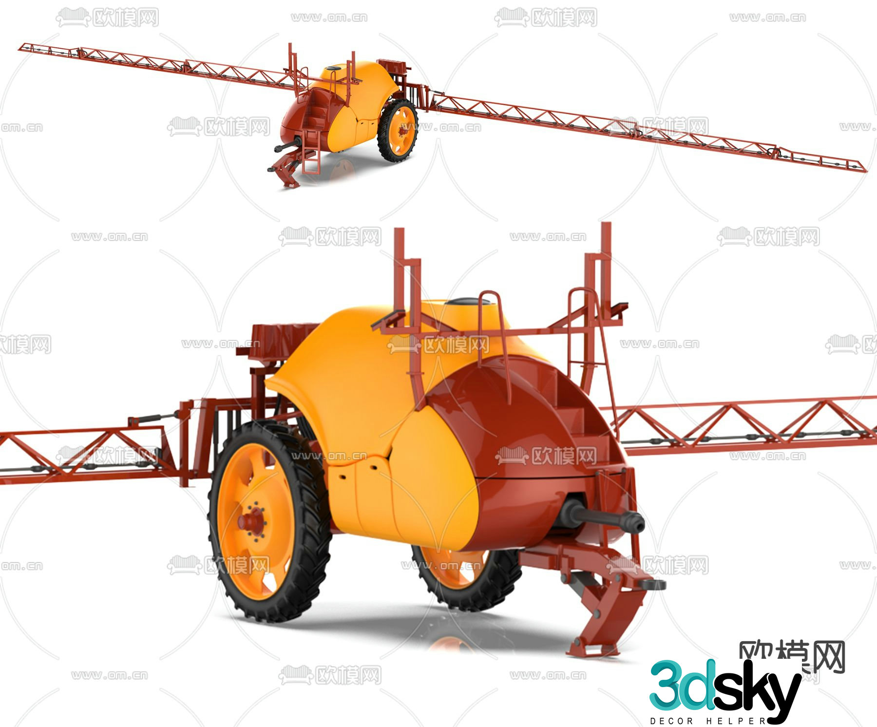 Modern engineering vehicle mechanical vehicle 3d model