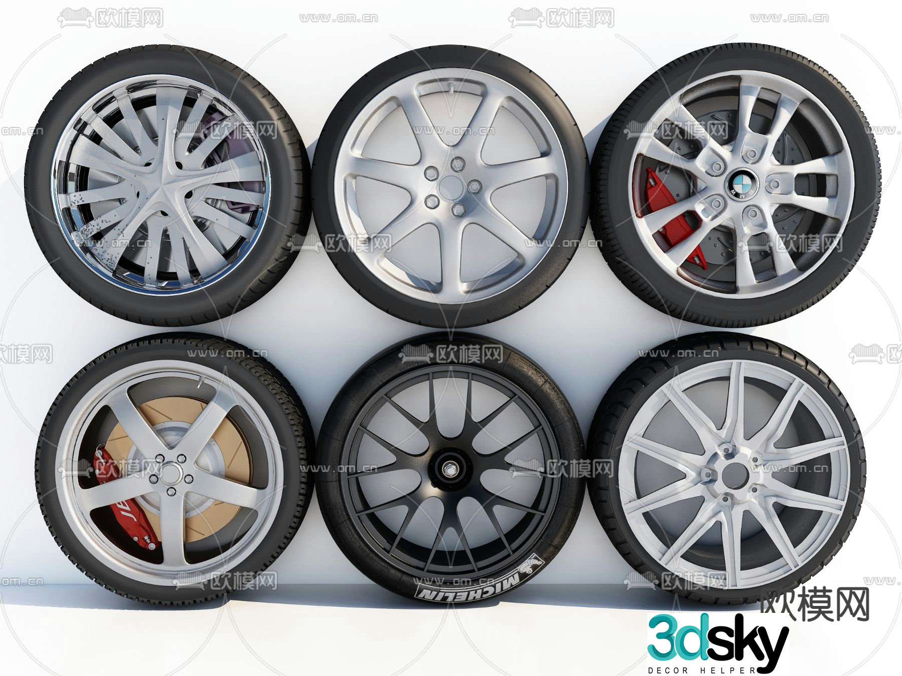modern car tire 3d model