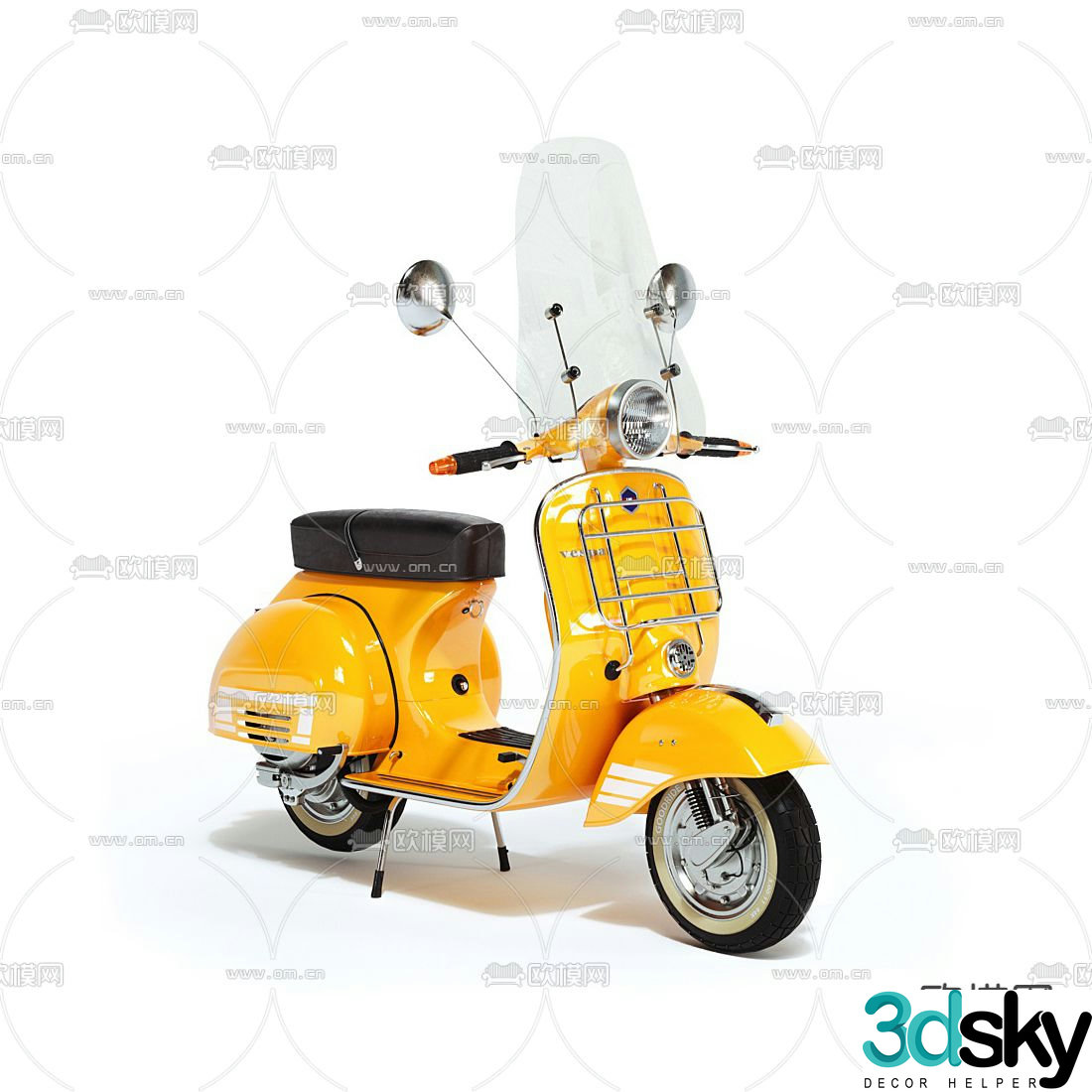 Modern electric car 3d model