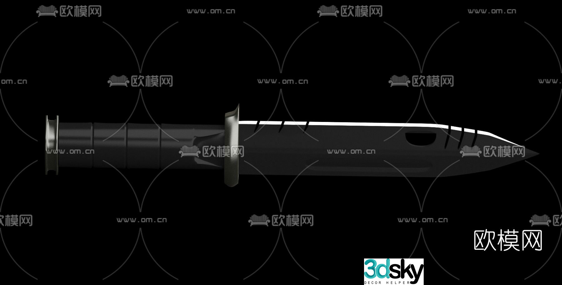 Modern bayonet free 3d model