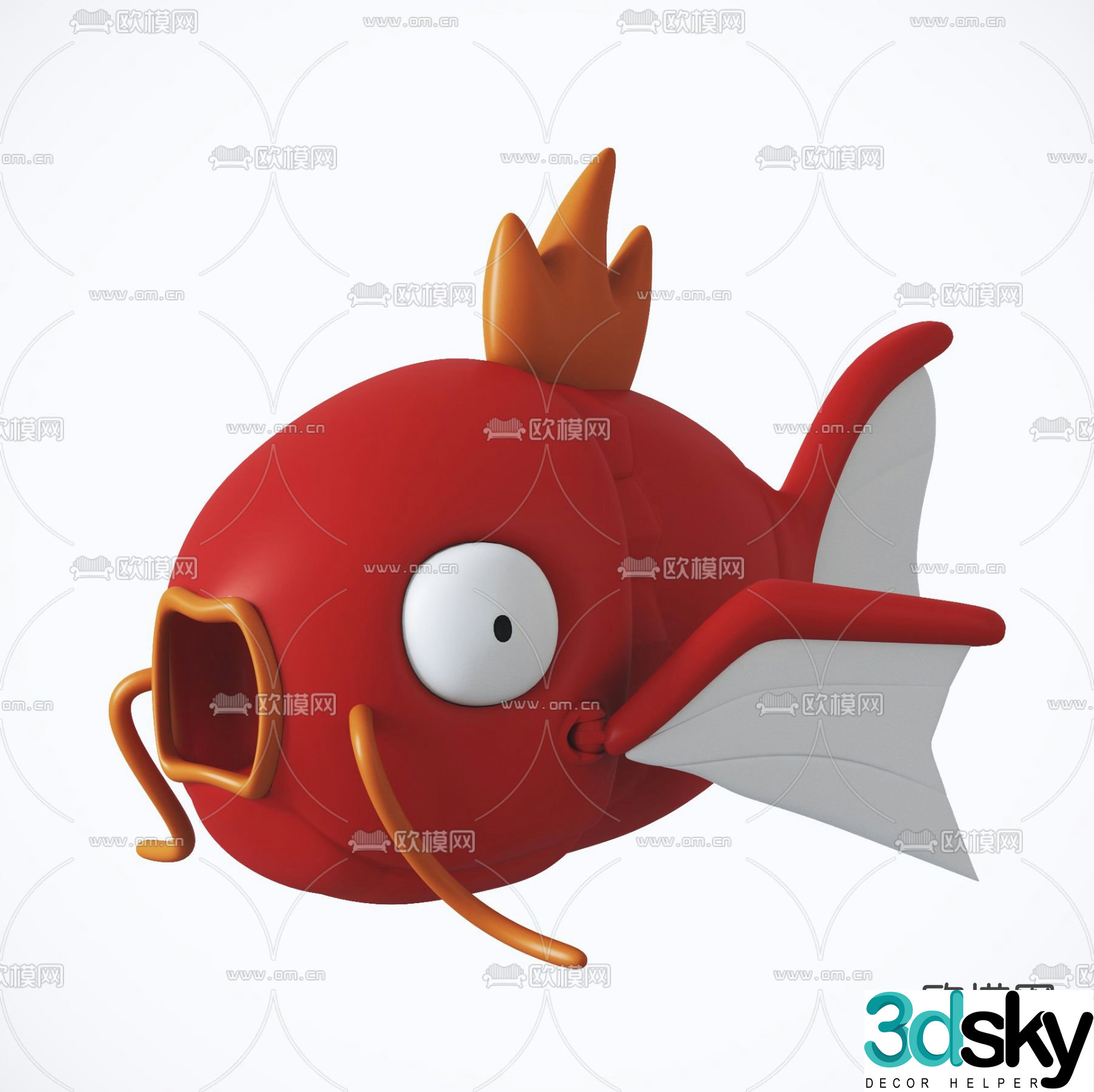 Modern PokÃ©mon Magikarp Toy 3d model