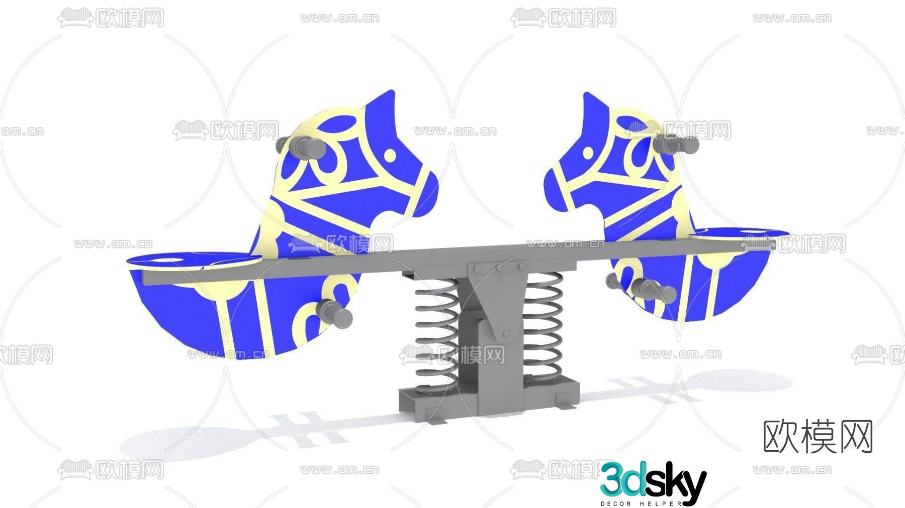 Modern Seesaw Free 3d Model