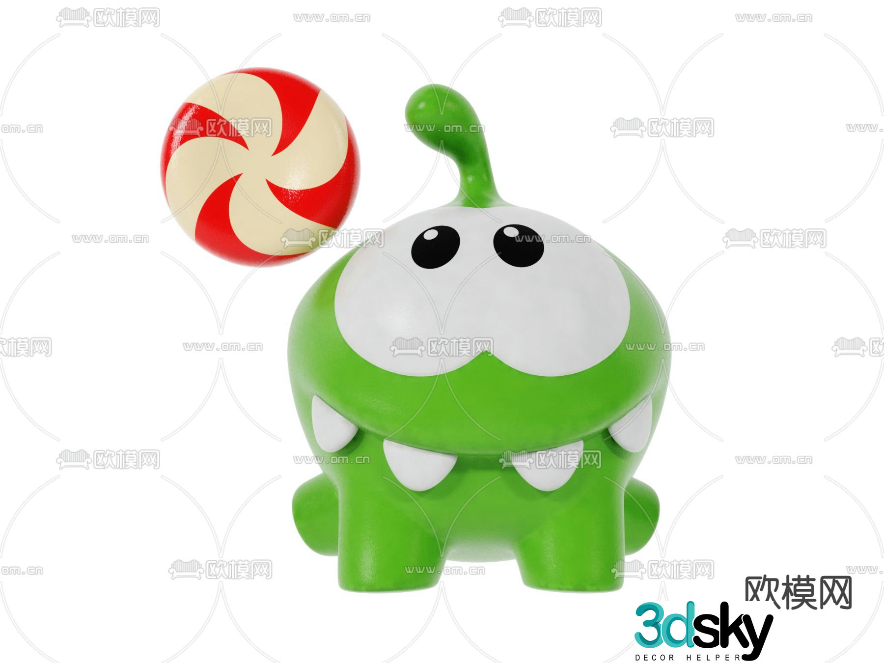 Modern small crocodile toy 3d model