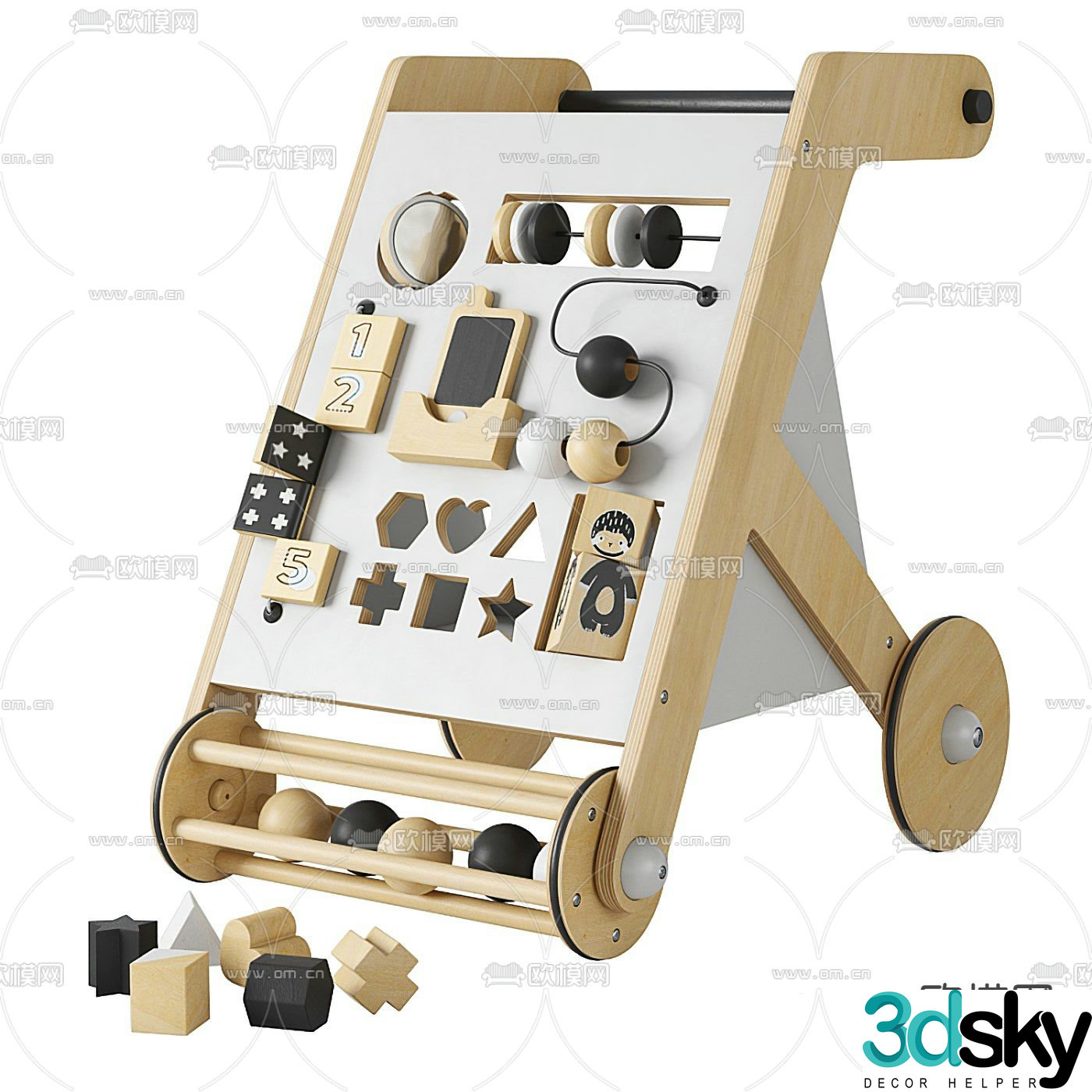 Modern children’s building block toys 3d model