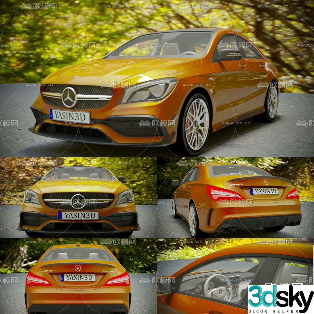 modern car free 3d model