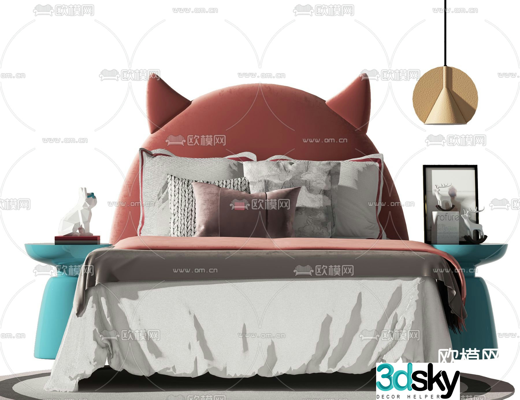 Modern children’s bed 3d model