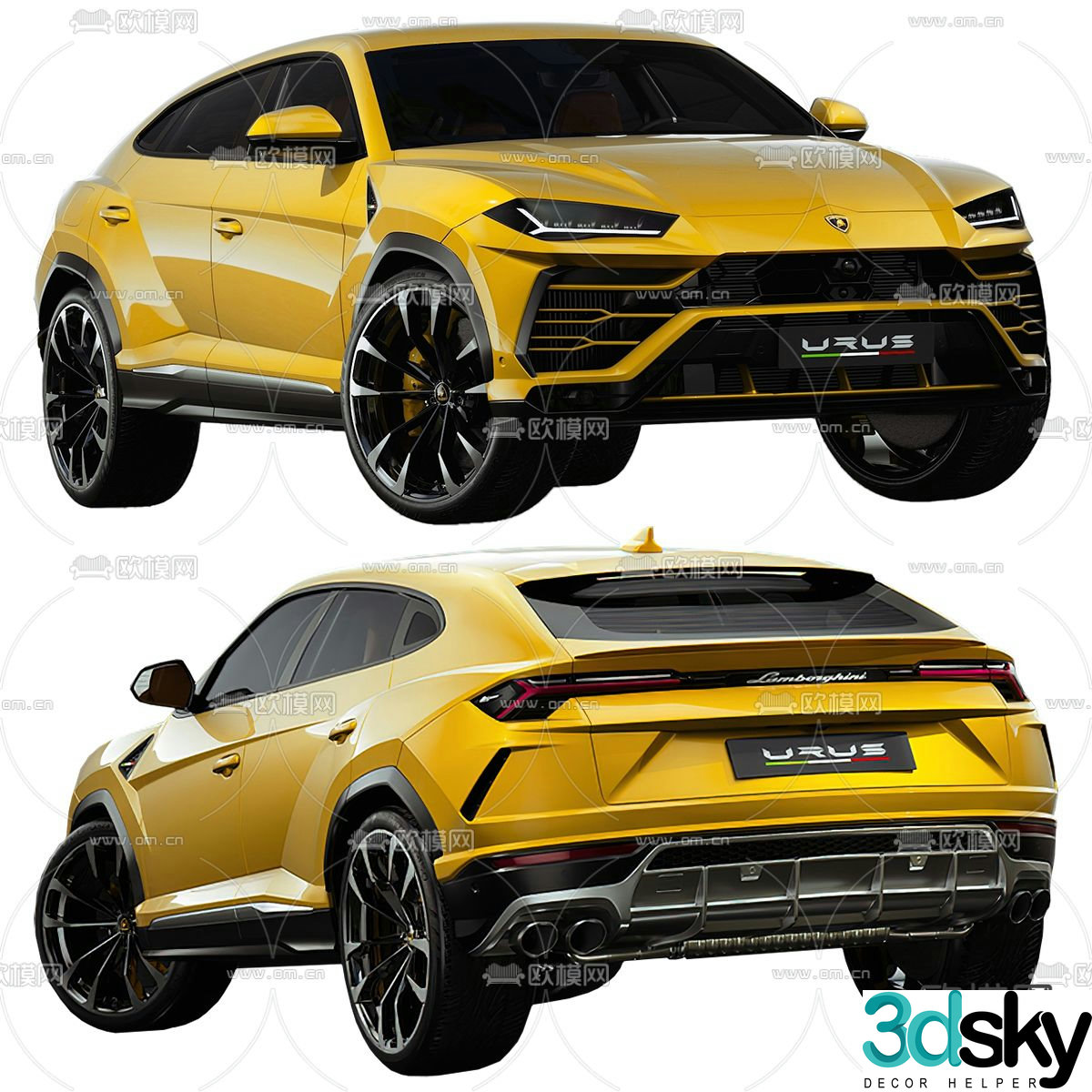 modern car 3d model