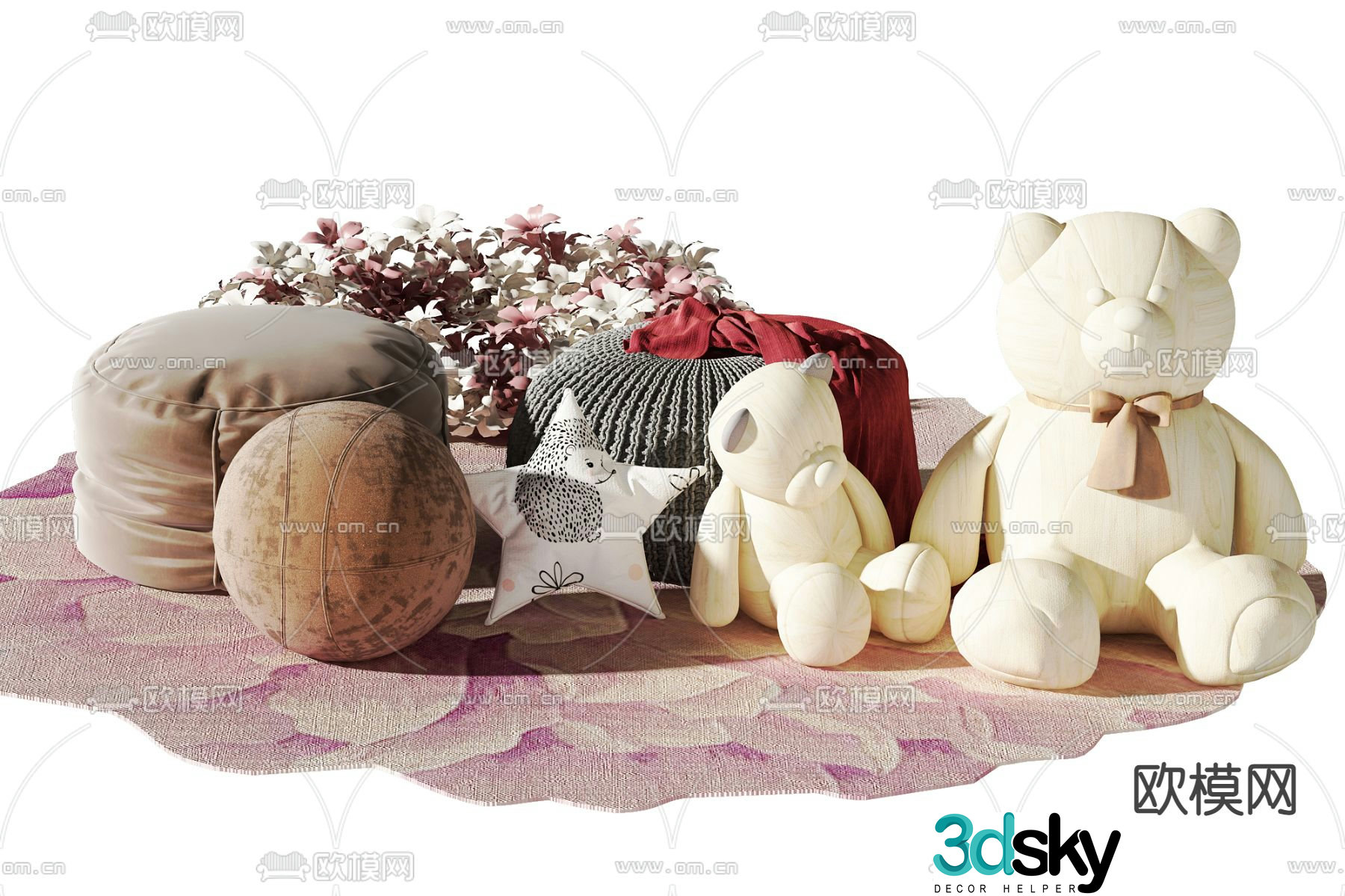Modern cloth doll 3d model