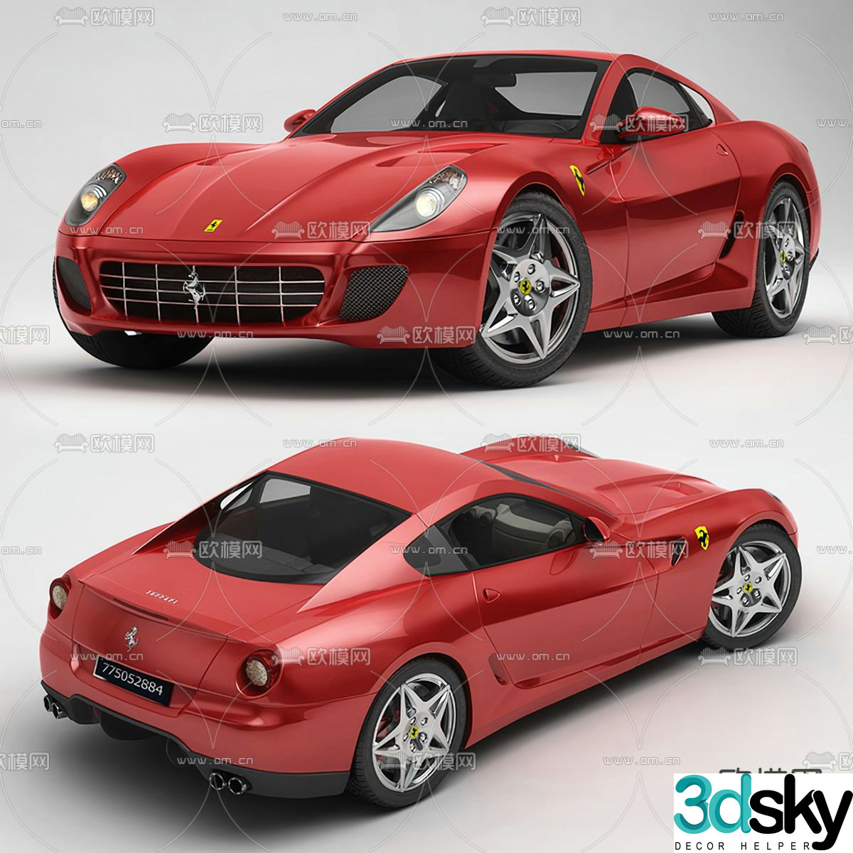 Modern Ferrari sports car 3d model