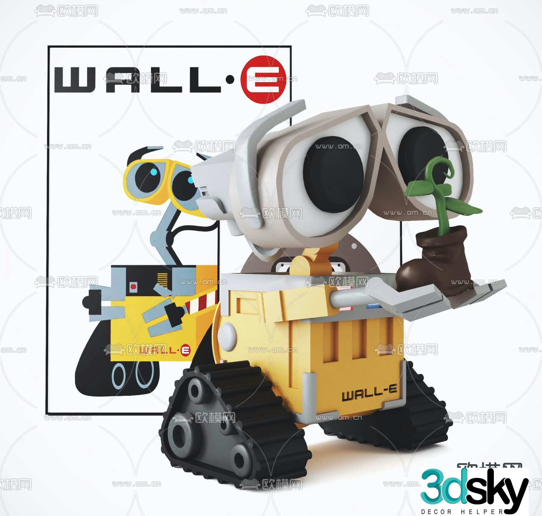 Modern robot toy 3d model