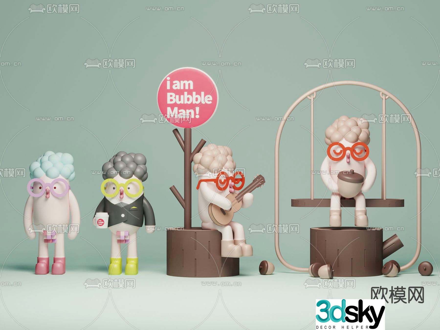Modern children’s creative toys 3d model