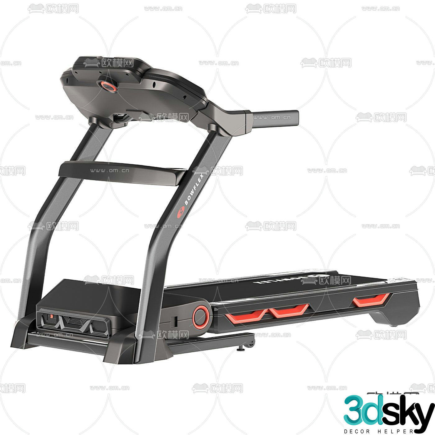 Modern treadmill fitness equipment 3d model