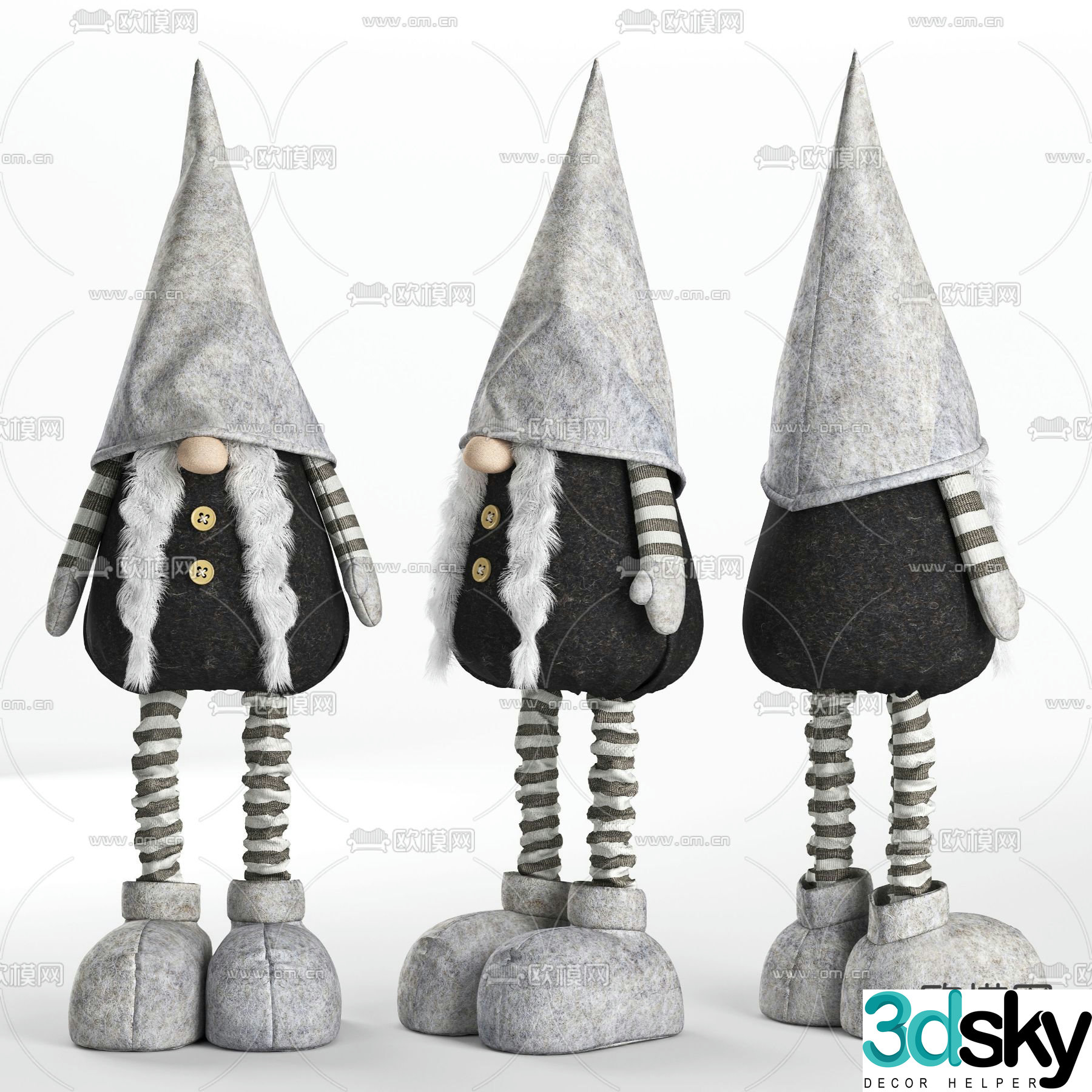 Modern children’s velvet toy 3d model