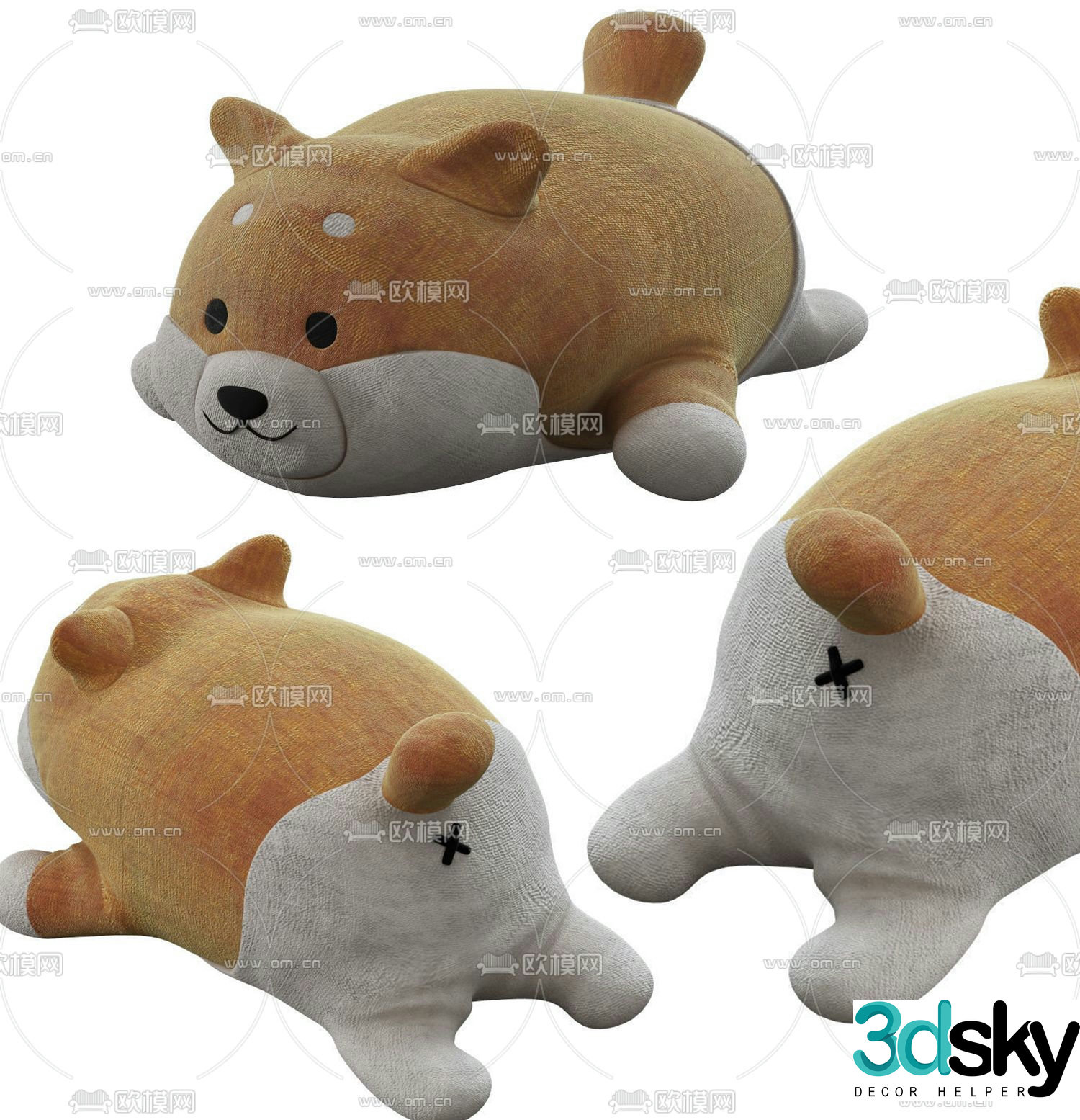 Modern Shiba Inu doll 3d model