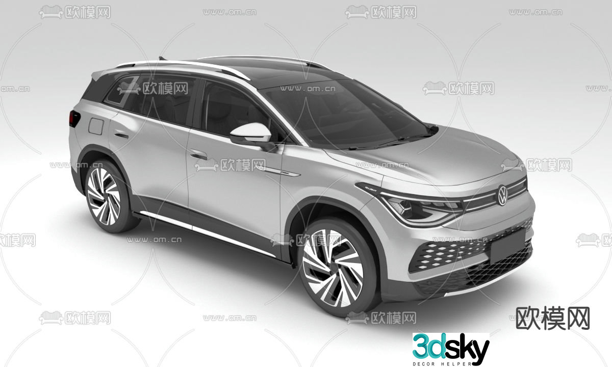 modern Volkswagen car 3d model