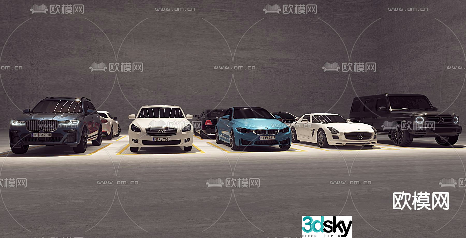 modern car sports car 3d model
