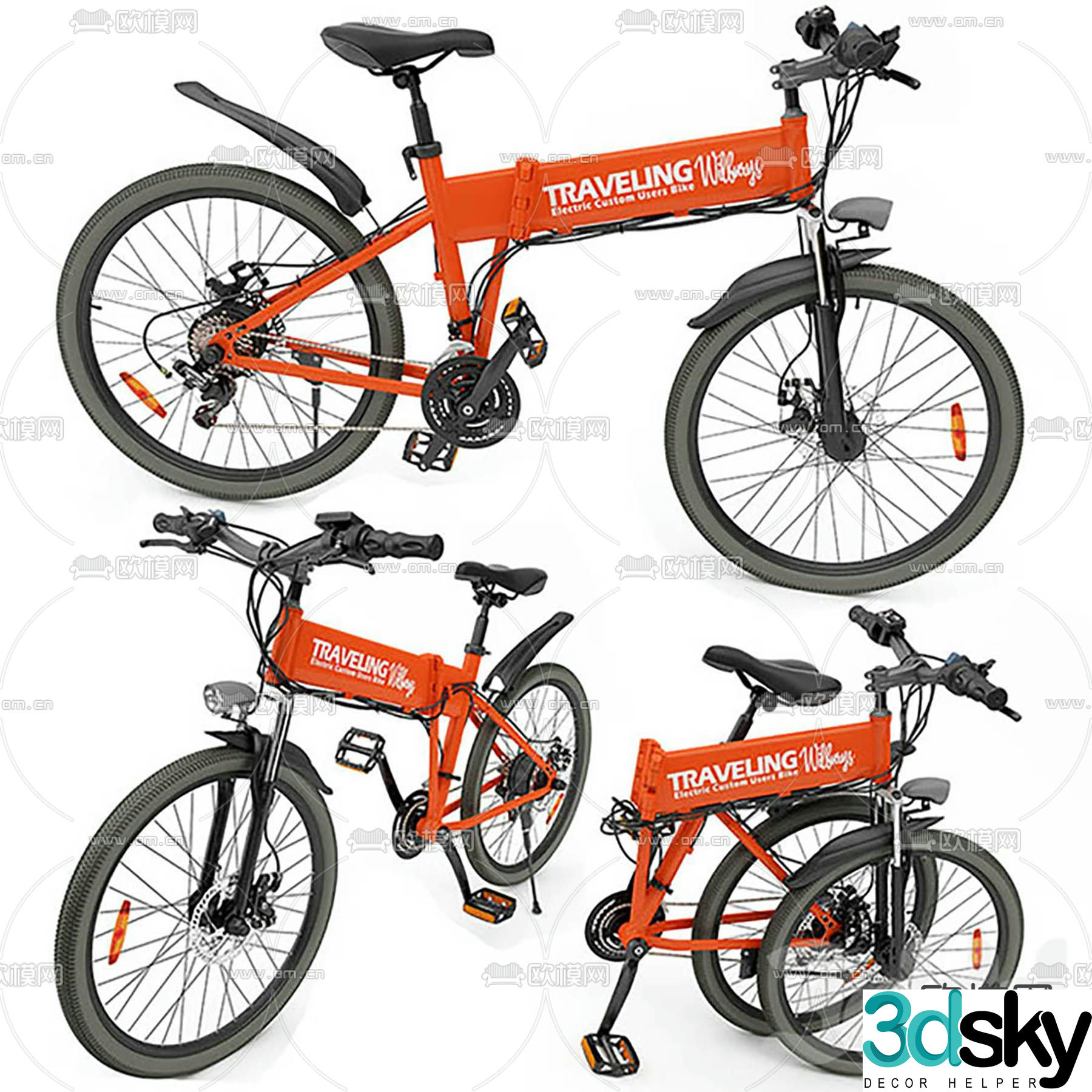 modern bicycle 3d model